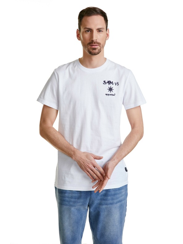 Sam 73 Bílé pánské tričko SAM 73 Terence