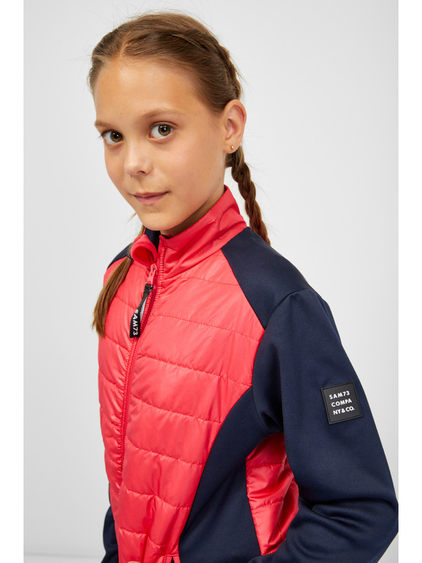 Sam 73 Modro-růžová holčičí prošívaná bunda SAM 73 Nurnia