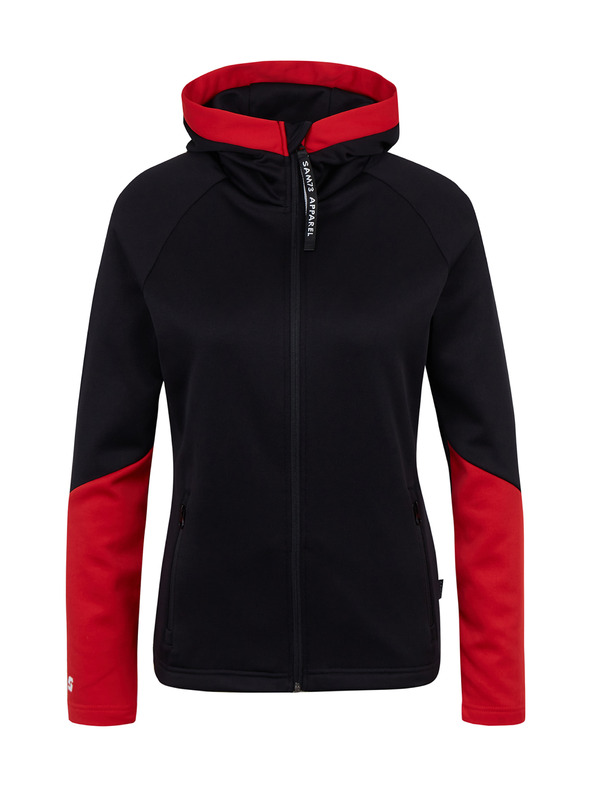 Sam 73 Červeno-černá dámská mikina na zip s kapucí SAM 73 Marta