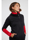 Sam 73 Červeno-černá dámská mikina na zip s kapucí SAM 73 Marta