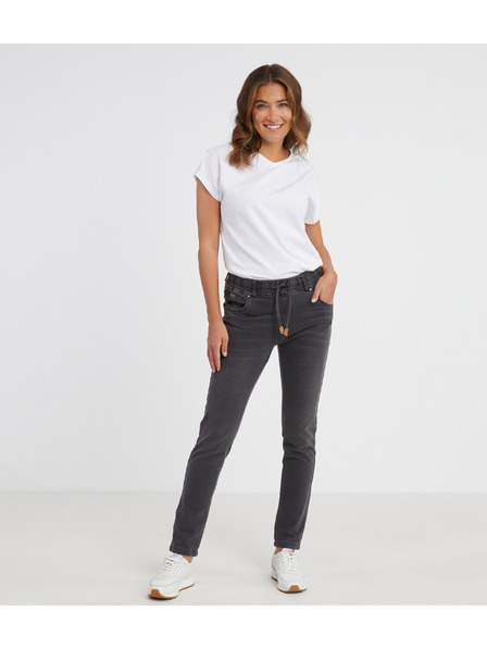 Sam 73 Tmavě šedé dámské džínové kalhoty SAM 73 Líza