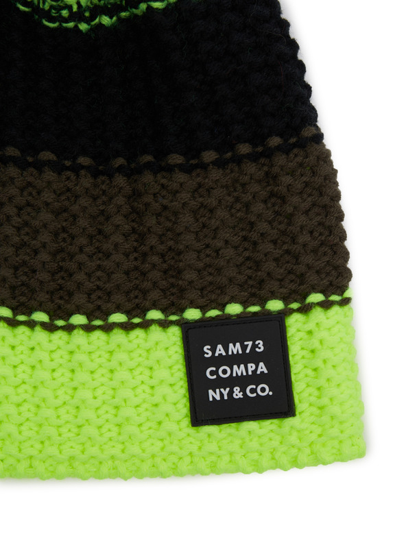 Sam 73 Zeleno-černá klučičí čepice SAM 73