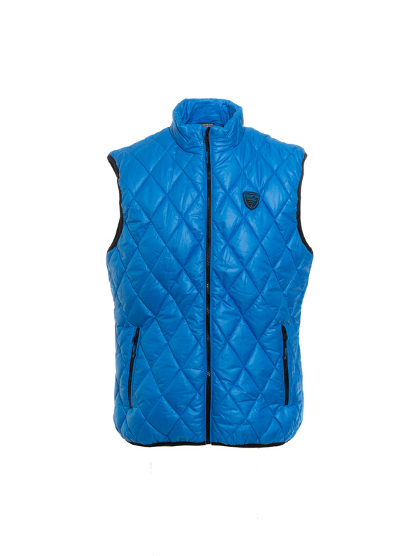 Sam 73 Modrá pánská prošívaná vesta SAM 73