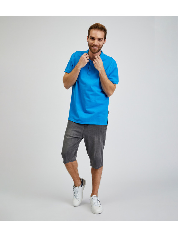 Sam 73 Modré pánské bavlněné polo tričko SAM73 Chryz