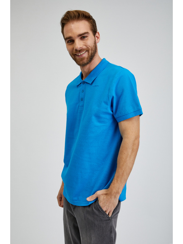 Sam 73 Modré pánské bavlněné polo tričko SAM73 Chryz