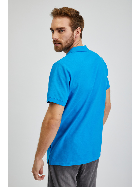 Sam 73 Modré pánské bavlněné polo tričko SAM73 Chryz