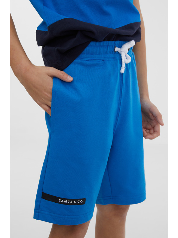 Sam 73 Modré klučičí teplákové kraťasy SAM 73 Flop