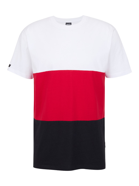 Sam 73 Bílo-červené pánské tričko SAM 73 Norman