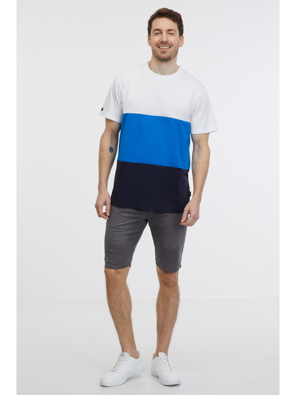 Sam 73 Bílo-modré pánské tričko SAM 73 Norman