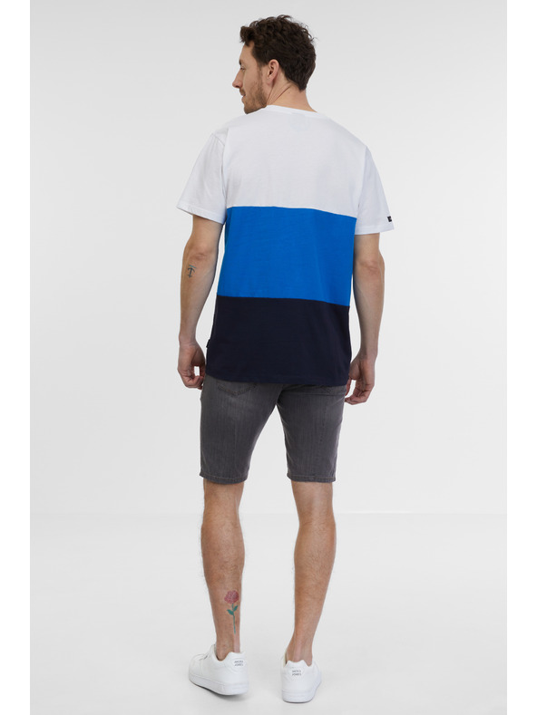 Sam 73 Bílo-modré pánské tričko SAM 73 Norman