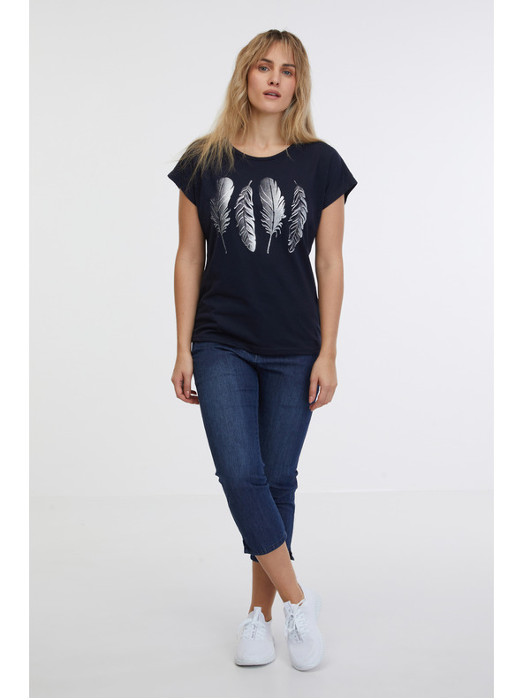 Sam 73 Tmavě modré dámské tričko SAM 73 Clorinda