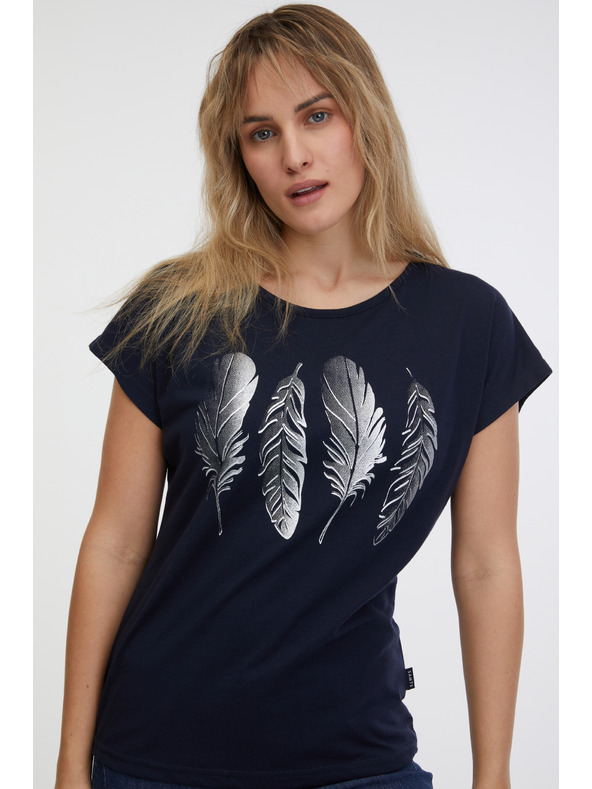 Sam 73 Tmavě modré dámské tričko SAM 73 Clorinda