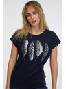 Sam 73 Tmavě modré dámské tričko SAM 73 Clorinda