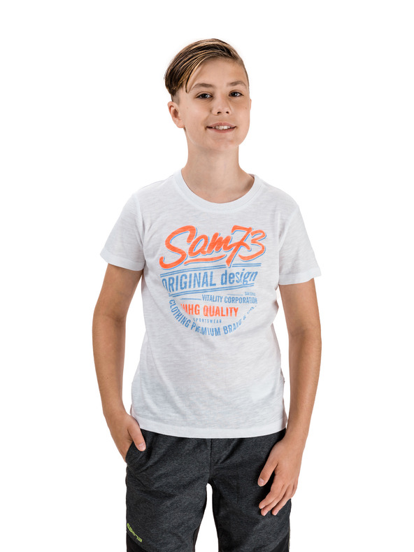 Sam 73 Bílé klučičí tričko SAM 73 Archie