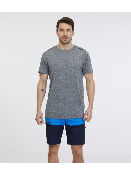 Sam 73 Šedé pánské žíhané tričko SAM 73 Fortunato