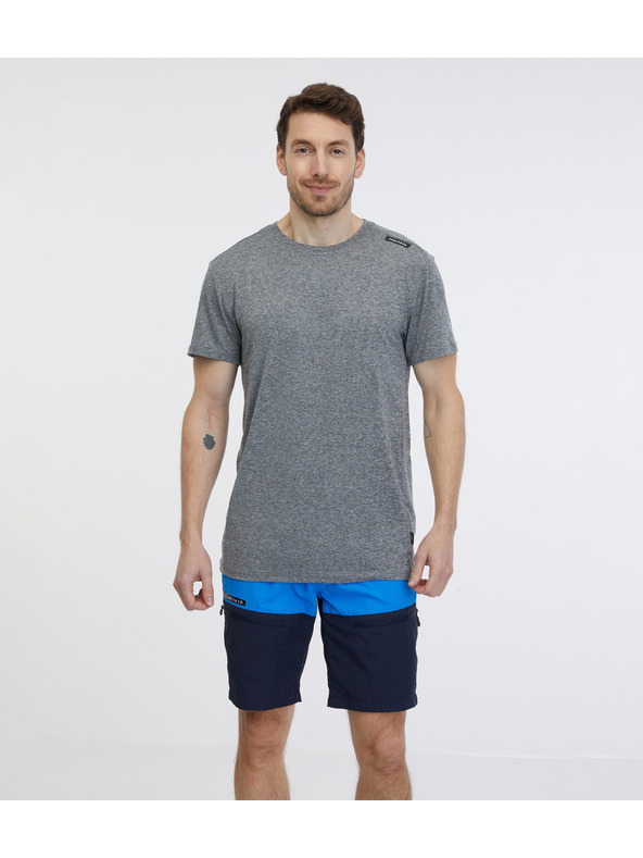 Sam 73 Šedé pánské žíhané tričko SAM 73 Fortunato