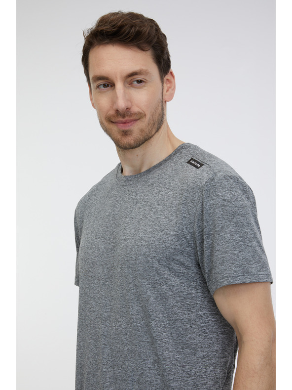 Sam 73 Šedé pánské žíhané tričko SAM 73 Fortunato