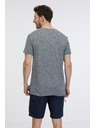 Sam 73 Šedé pánské žíhané tričko SAM 73 Fortunato