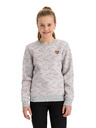Sam 73 Světle šedá holčičí vzorovaná mikina SAM 73