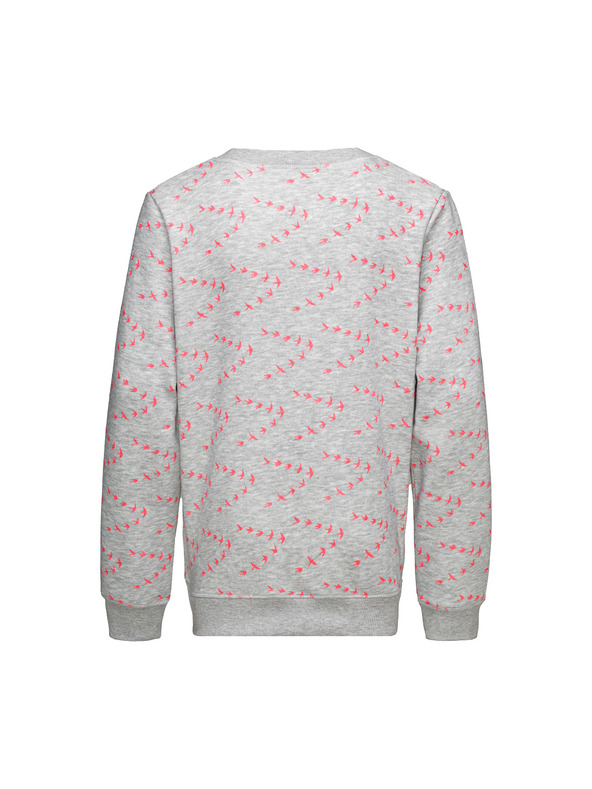 Sam 73 Světle šedá holčičí vzorovaná mikina SAM 73