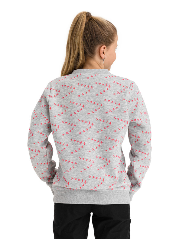 Sam 73 Světle šedá holčičí vzorovaná mikina SAM 73