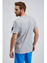 Sam 73 Světle šedé pánské žíhané tričko SAM 73 Freddie