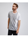Sam 73 Světle šedé pánské vzorované tričko SAM 73 Paul