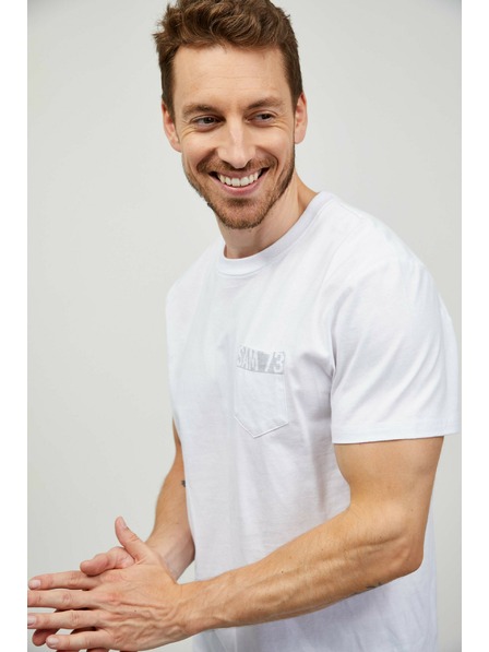 Sam 73 Bílé pánské tričko SAM 73 Quarip