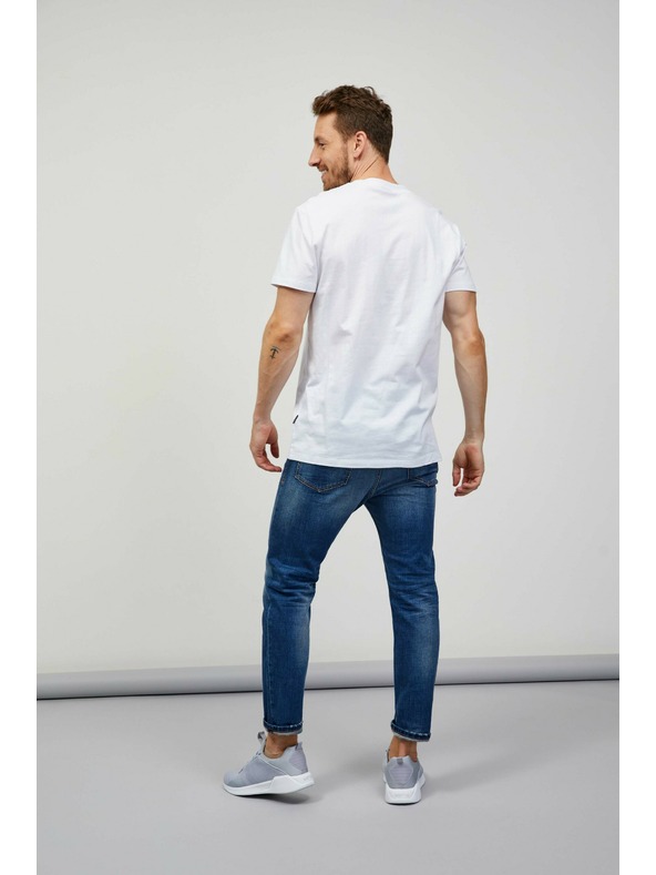 Sam 73 Bílé pánské tričko SAM 73 Quarip