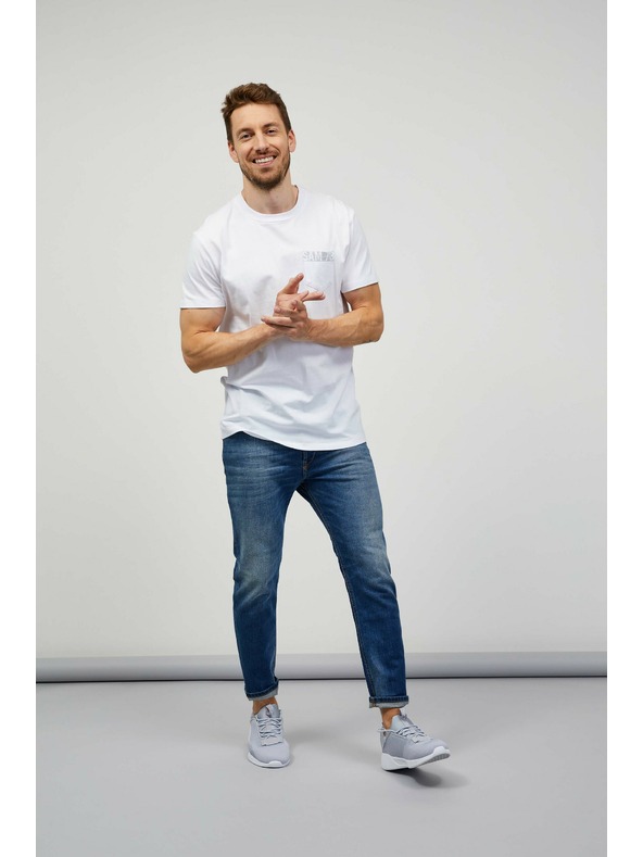 Sam 73 Bílé pánské tričko SAM 73 Quarip