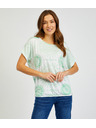 Sam 73 Bílo-zelené dámské tričko SAM73 Taurus