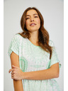 Sam 73 Bílo-zelené dámské tričko SAM73 Taurus