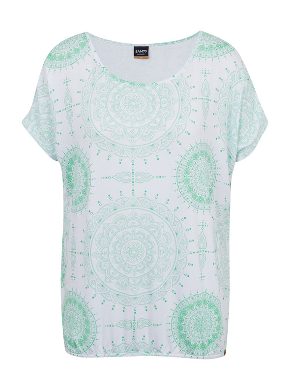 Sam 73 Bílo-zelené dámské tričko SAM73 Taurus
