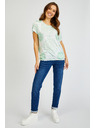 Sam 73 Bílo-zelené dámské tričko SAM73 Taurus