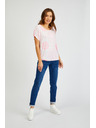 Sam 73 Bílo-růžové dámské vzorované tričko SAM73 Taurus