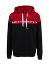 Sam 73 Červeno-černá pánská mikina s kapucí SAM73 Akvamarin
