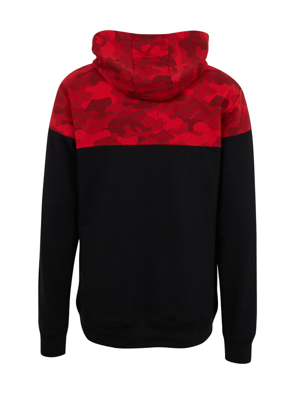 Sam 73 Červeno-černá pánská mikina s kapucí SAM73 Akvamarin