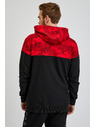 Sam 73 Červeno-černá pánská mikina s kapucí SAM73 Akvamarin
