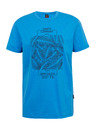Sam 73 Modré pánské bavlněné tričko s potiskem SAM73 Almandit