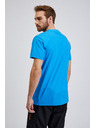 Sam 73 Modré pánské bavlněné tričko s potiskem SAM73 Almandit