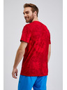 Sam 73 Červené pánské vzorované tričko SAM73 Sculptor