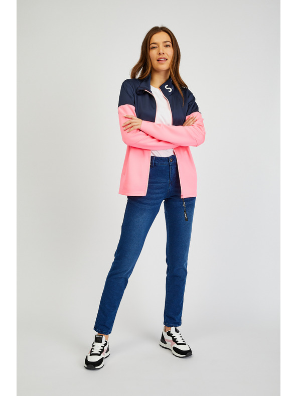 Sam 73 Modro-růžová dámská mikina na zip SAM73 Octans