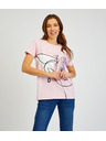 Sam 73 Růžové dámské tričko s potiskem SAM73 Musca