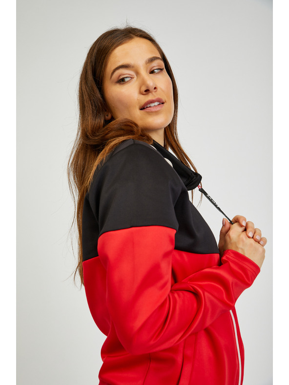 Sam 73 Černo-červená dámská mikina na zip SAM73 Octans