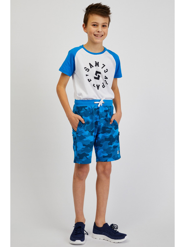 Sam 73 Modré klučičí teplákové army kraťasy SAM73 Jerem