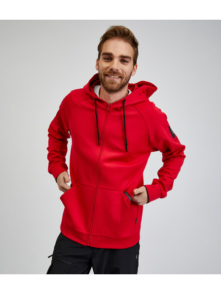 Sam 73 Červená pánská mikina na zip s kapucí SAM73 Beryl