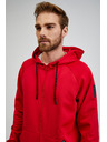 Sam 73 Červená pánská mikina na zip s kapucí SAM73 Beryl