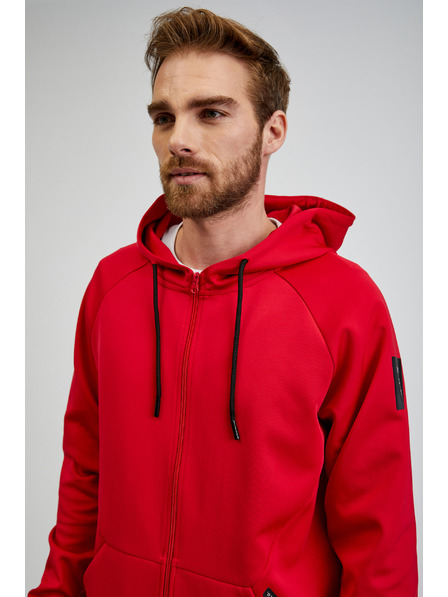 Sam 73 Červená pánská mikina na zip s kapucí SAM73 Beryl