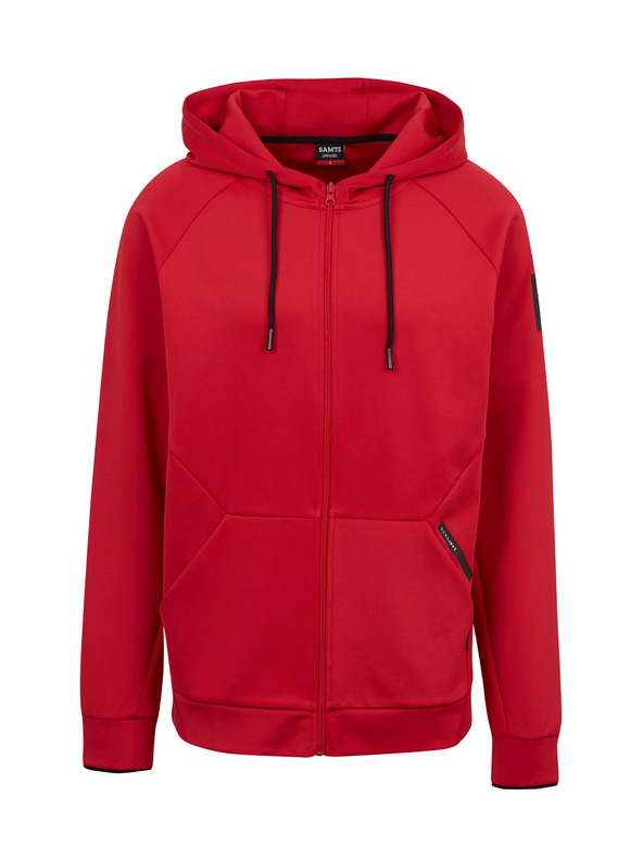Sam 73 Červená pánská mikina na zip s kapucí SAM73 Beryl