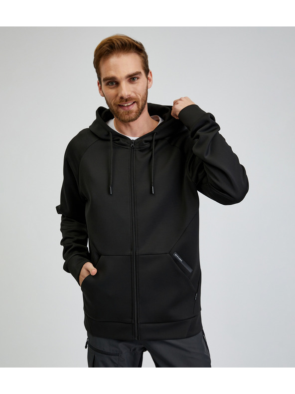 Sam 73 Černá pánská mikina na zip s kapucí SAM73 Beryl
